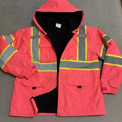 Vis pink safety jacket - hi-vis,
